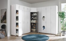 Mehrzweckschrank >MRK Multiraumkonzept< 1 Boden, 1 Stange, in WEISS - 50x185x68cm (BxHxT)