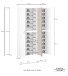 Schuhschrank >Lady< 20 Böden,  weiss hochglanz / Eiche Dekor - 120x200x34 (BxHxT)