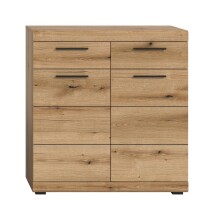 Schuhkommode >Scout< 2 Schübe, 2 Türen, in Evoke Eiche Dekor - 90x96x37cm (BxHxT)