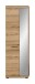 Garderobenschrank >Scout< 2 Türen, 5 Böden, Evoke Eiche Dekor / Spiegel - 62x197x37cm (BxHxT)