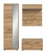 Garderoben-Set >Scout< (3-teilig) in Evoke Eiche Dekor - 167x197x40cm (BxHxT)