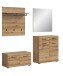 Garderoben-Set >Scout< (4-teilig) in Evoke Eiche Dekor - 195x197x40cm (BxHxT)