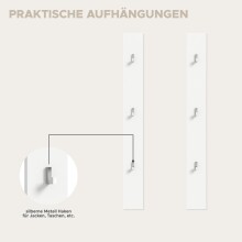 Garderoben-Set >Projekt X< in weiß / weiß hochglanz - 111x191x37cm (BxHxT)