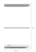 Regaleinsatz >Projekt X< Garderoben-Zwischenbauelemente, weiß - 110x191x34cm (BxHxT)