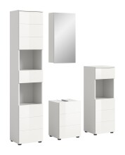 Badezimmer-Set >Vira< (4-teilig) in weiß /...
