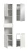 Badezimmer-Set >Vira< (3-teilig) in weiß / weiß hochglanz - 91x190x34cm (BxHxT)