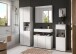Badezimmer-Set >Vira< (4-teilig) in weiß / weiß hochglanz - 210x190x34cm (BxHxT)