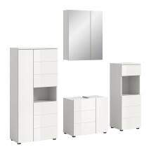Badezimmer-Set >Vira< (4-teilig) in weiß /...