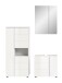 Badezimmer-Set >Vira< (3-teilig) in weiß / weiß hochglanz - 135x190x34cm (BxHxT)
