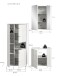 Badezimmer-Set >Vira< (3-teilig) in weiß / weiß hochglanz - 135x190x34cm (BxHxT)
