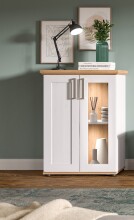 Vitrine >Verona< hängend / stehend montierbar, Sibiu Lärche Dekor - 64x88x37cm (BxHxT)
