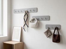 Garderobenleiste >Tilly 3< 7 Haken, in grau, Metall...