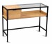 Konsolentisch >Mandurah 4< Schublade, Ablage, in Dekor Eiche / schwarz - 100x40x75 (BxHxT)