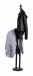 Kleiderständer >Leni< 4 Haken, in schwarz, Metall  - 45x175x29cm (BxHxT)
