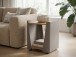 Beistelltisch >Sandro 3< Rollen, Ablage, Eiche Dekor, Metall braun + MDF - 40x48x40cm (BxHxT)