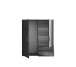 Stauraumschrank >Adeline< 2 Böden, 2 Schübe, Stange, Farbe Graphit - 120x140x38cm (BxHxT)
