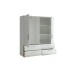 Stauraumschrank >Adeline< 2 Schübe, 2 Böden, Kleiderstange, Weiß - 120x140x38cm (BxHxT)