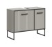 Waschbeckenunterschrank >Bagno< 2 Türen, 4 Fächer, in kaschmir Dekor - 80x63x36cm (BxHxT)