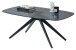 Couchtisch >Elias< in schwarz, Glas, Metall - 110x44x70cm (BxHxT)