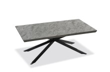 Couchtisch >Irina< in Beton, schwarz, MDF, Metall -...