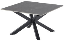 Couchtisch >Janin< in grau, schwarz, Keramik, Metall - 80x45x80cm (BxHxT)