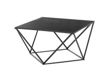Couchtisch >Senta< in schwarz, Glas, Metall -...