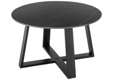 Couchtisch >Tanea< in schwarz, Keramik, Metall - 45x80cm (HxD)