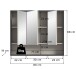 Badezimmerspiegelschrank >Bagno< in kaschmir Dekor - 80x68x19cm (BxHxT)