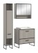 Badezimmer-Set >Bagno< (3-teilig) inkl. Waschbecken, in kaschmir Dekor - 125x192x48cm (BxHxT)