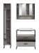 Badezimmer-Set >Bagno< (3-teilig) inkl. Waschbecken, in kaschmir Dekor - 125x192x48cm (BxHxT)