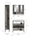 Badezimmer-Set >Bagno< (3-teilig) inkl. Waschbecken, in kaschmir Dekor - 125x192x48cm (BxHxT)
