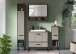 Badezimmer-Set >Bagno< inkl. Waschbecken, in kaschmir Dekor - 170x192x48cm (BxHxT)