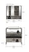 Badezimmer-Set >Bagno< (2-teilig) inkl. Waschbecken, kaschmir Dekor - 80x192x48cm (BxHxT)