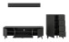 Wohnwand >Linea< (3-teilig) Lowboard, Wandboard, Kommode, grau - 269x175x40cm (BxHxT)
