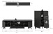 Wohnwand >Linea< (3-teilig) Lowboard, Wandboard, Kommode, grau - 269x175x40cm (BxHxT)
