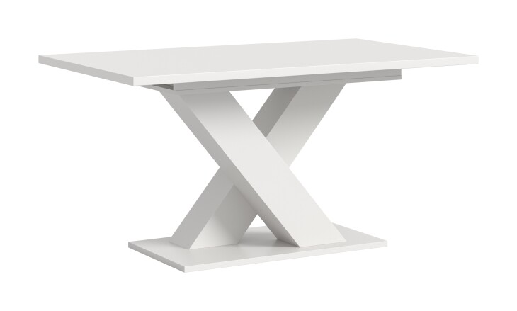Kulissen-Esstisch >Motion< ausziehbar bis 190cm, in Weiß - 150/190x76x90cm (BxHxT)
