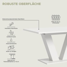 Kulissen-Esstisch >Motion< ausziehbar bis 190cm, in Weiß - 150/190x76x90cm (BxHxT)