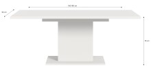 Kulissen-Esstisch >Motion< ausziehbar 190cm, in Weiß - 150/190x76x90cm (BxHxT)