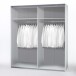 Schwebetürenschrank >Time< 2 Böden, 2 Stangen, Weiß / Wildeiche Dekor - 170x195x59 (BxHxT)