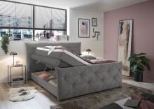 Boxspringbett >Villano< Liegefläche 180x200cm, in Dark Grey - 231x203x114 (LxBxH)