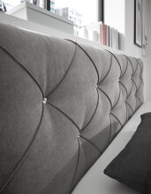 Boxspringbett >Villano< Liegefläche 180x200cm, in Dark Grey - 231x203x114 (LxBxH)