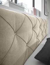 Boxspringbett >Villano< Liegefläche 180x200cm, Creme - 231x203x114 (LxBxH)
