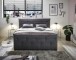 Boxspringbett >Villano< Liegefläche 180x200cm, GEL-Topper, Anthrazit - 231x203x114 (LxBxH)