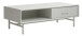 Couchtisch >PALMA< in Greige, MDF + Stahl in greige - 60x40x120cm (BxHxT)