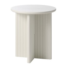 Beistelltisch >PALMA< in Greige, MDF + Stahl in...