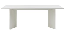 Esstisch >PALMA< in Greige, MDF + Stahl in greige -...