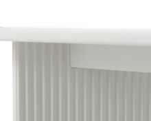 Esstisch >PALMA< in Greige, MDF + Stahl in greige - 90x75x200cm (BxHxT)