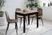Esstisch >Capri< in Dekor Artisan Eiche / schwarz - 90x76x67cm (BxHxT)
