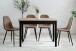 Esstisch >Capri< in Artisan Eiche Dekor / Schwarz - 110x76x67cm (BxHxT)