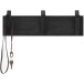 Garderobenleiste >BANTRY< 3 Haken, Eiche massiv, schwarz mit Maserung - 40x13x12cm (BxHxT)